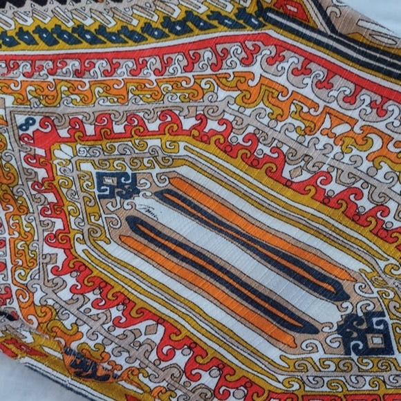 Multicolored Woven Orange Tones Printed Women's Pants by Trina Turk Size 6 - Picture 6 of 8